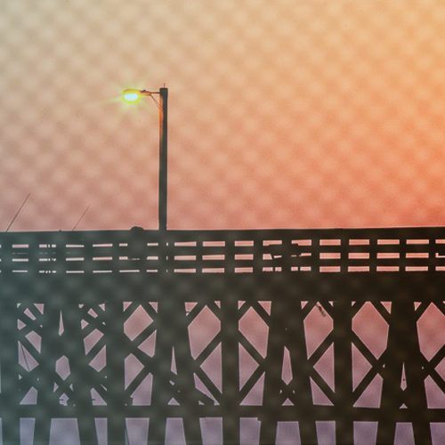 Photo of pier at sunset