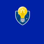 asc lightbulb on uf blue background