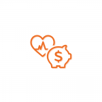 heart and savings icons