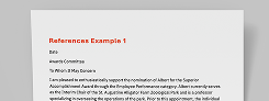 Preview of references example document.